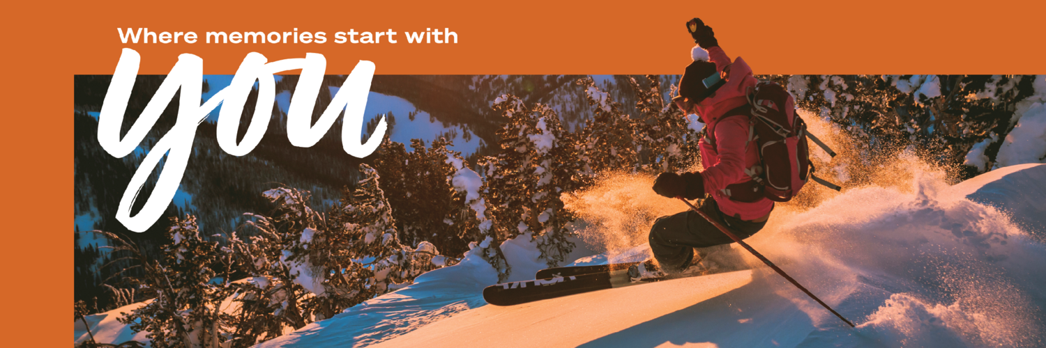 Person Skiing through trees