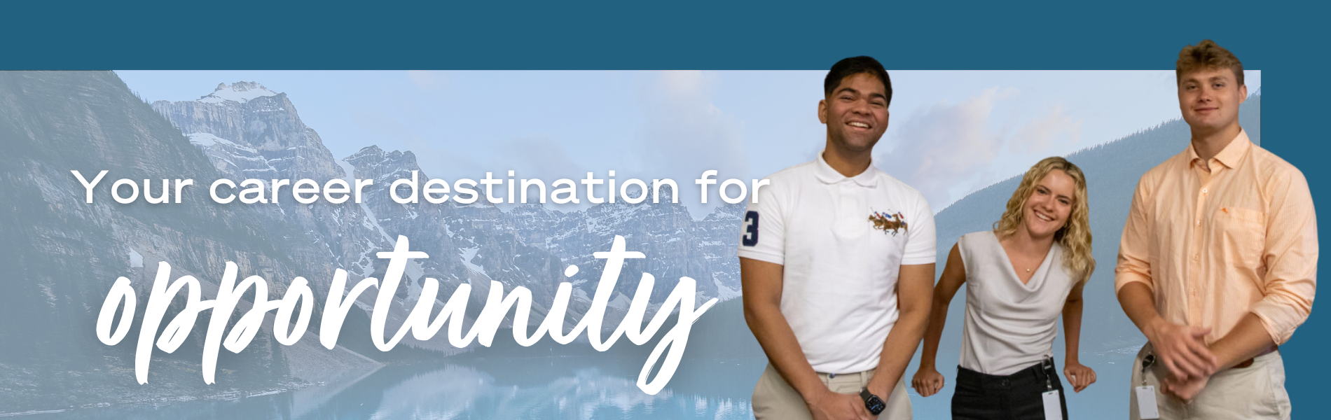 Group of three people talking