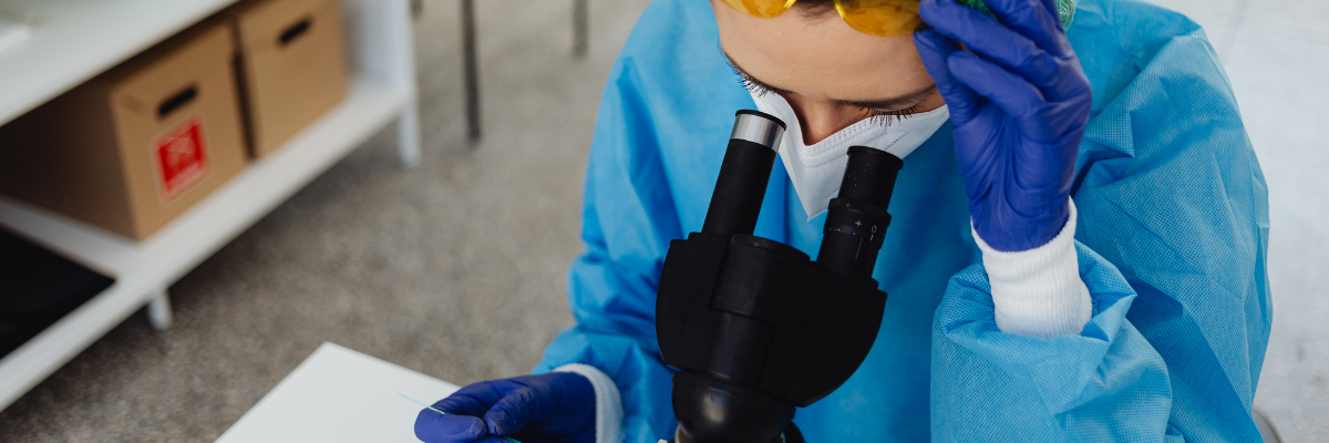 Clothing, Glove, Person, Laboratory, Coat, Face, Head