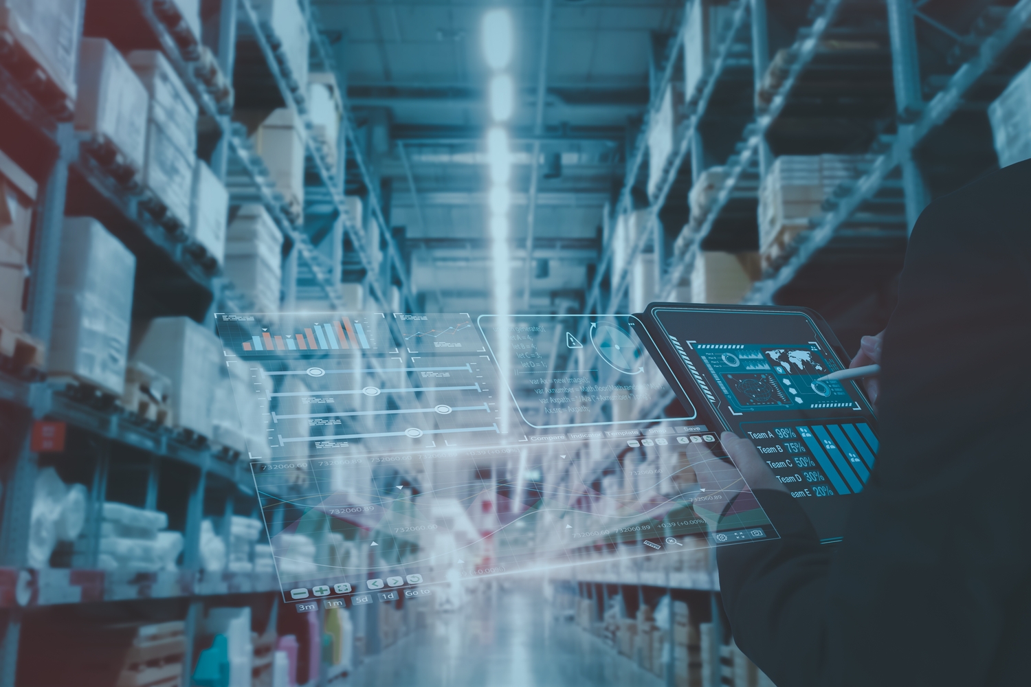 Architecture, Building, Warehouse, Person, Shelf, Indoors, Computer, Electronics, Shop