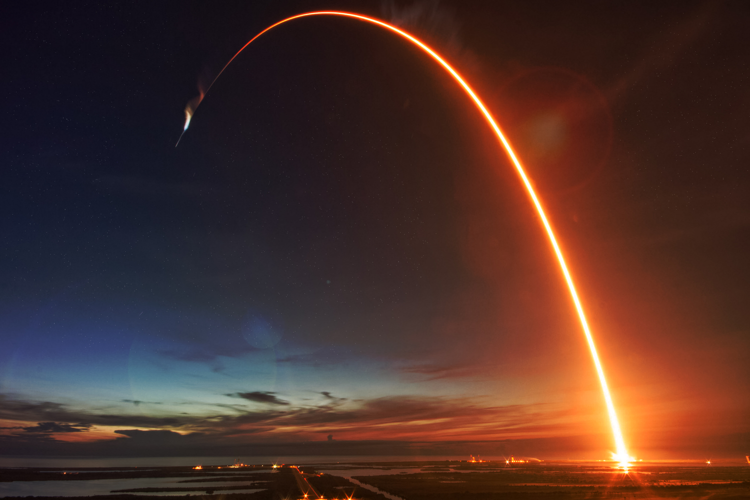 Nature, Outdoors, Sky, Flare, Light, Rocket, Weapon, Launch, Astronomy, Missile