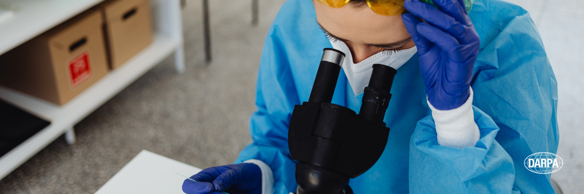 Clothing, Coat, Glove, Architecture, Building, Hospital, Person, Laboratory, Face, Head
