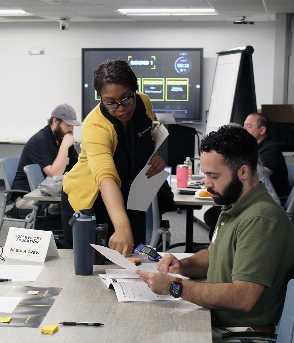 Lynell Hodge, Training Specialist for Talent Development, and Gabe Fernandez, Sr Recruiter for Talent Acquisition