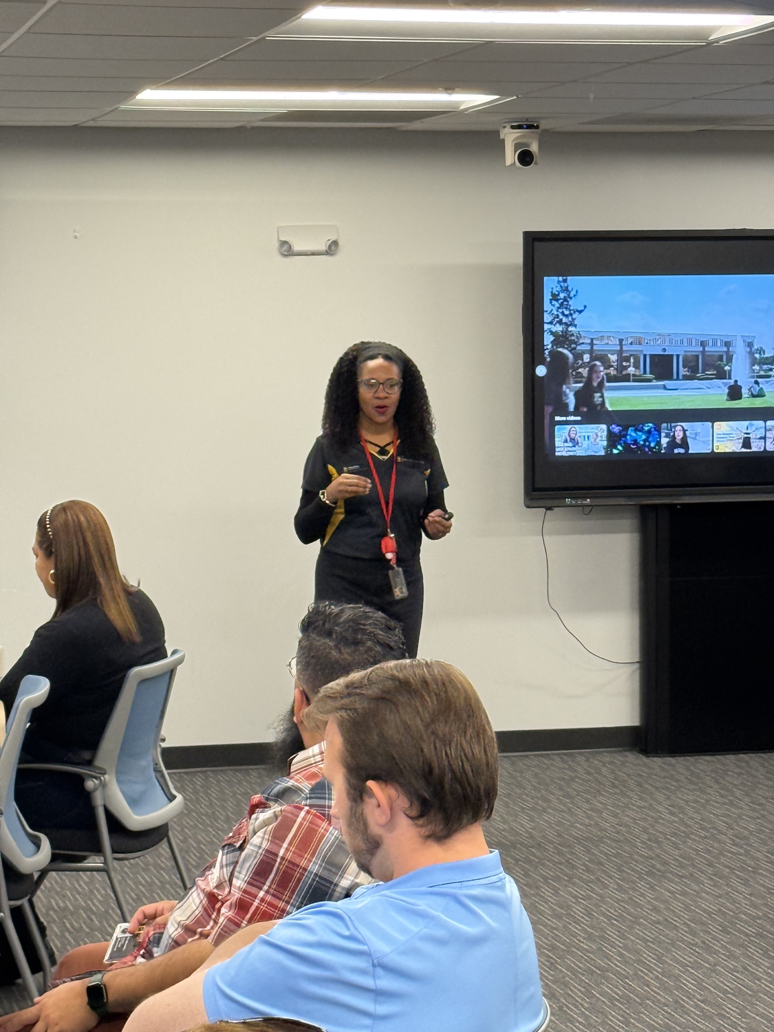 Zakia speaking at New Employee Orientation