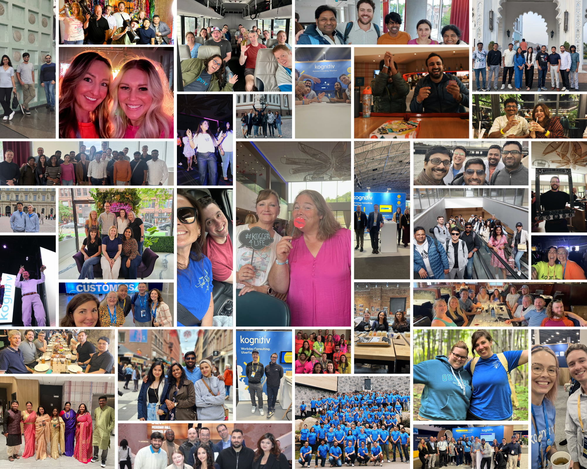 KOGers collaborating and celebrating at team events