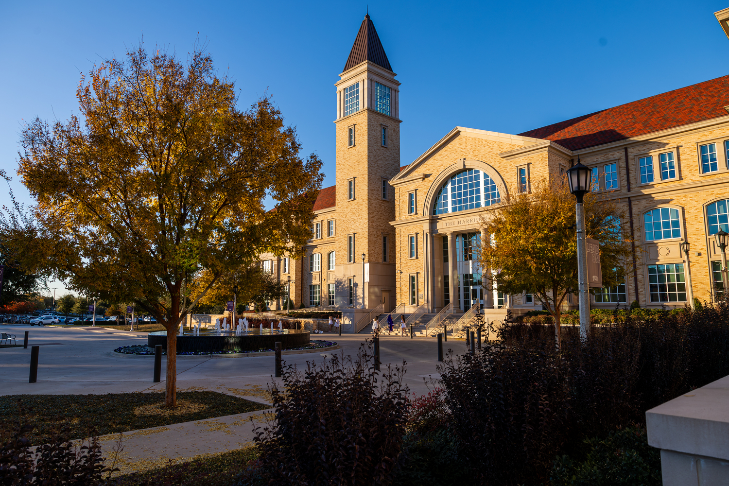 Clock Tower, Campus, Person, Bench, City, Car, Tree, Shoe, Urban, Road