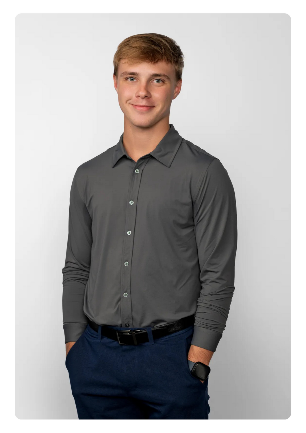Shirt, Long Sleeve, Sleeve, Dress Shirt, Belt, Adult, Male, Man, Person, Blouse