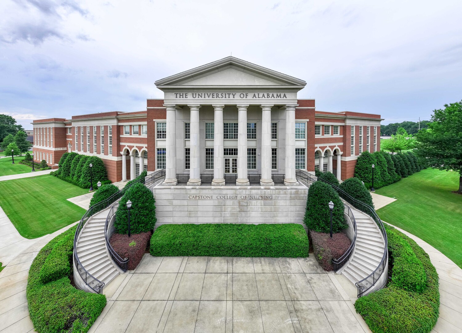 Grass, Plant, Campus, Lawn, Office Building, Person, Urban, School, City, College