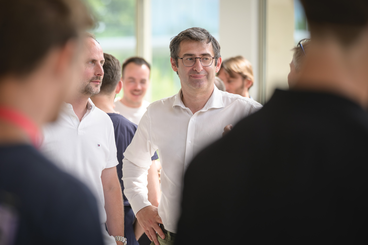 Head, Person, Smile, Glasses, Adult, Male, Man, People, Wristwatch, Shirt