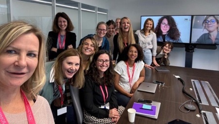 People, Person, Cup, Adult, Female, Woman, Glasses, Groupshot, Laptop, Mobile Phone