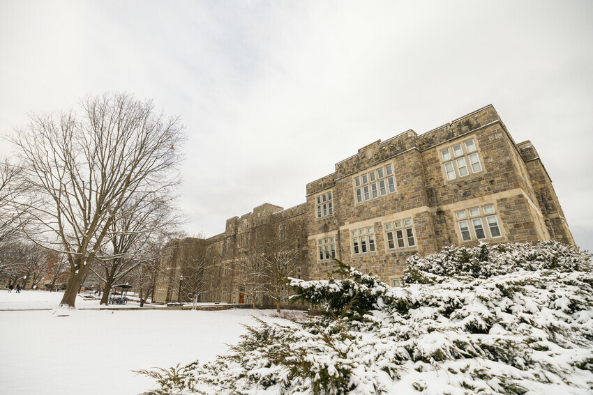 VT logo drawn in the snow