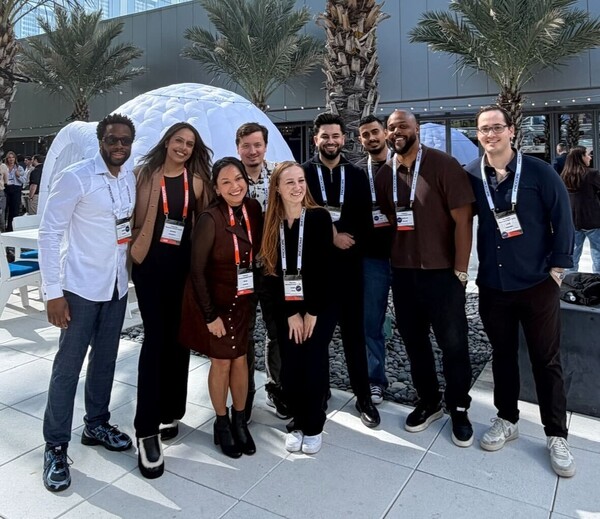 Group of Procore sales team members standing outside of a building in Austin Texas.