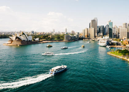 Boat, Transportation, Vehicle, City, Architecture, Building, Cityscape, Urban, Landmark, Sydney Opera House