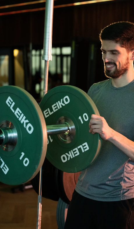 Adult, Male, Man, Person, Fitness, Gym, Sport, Working Out, Gym Weights, Ice Hockey Puck