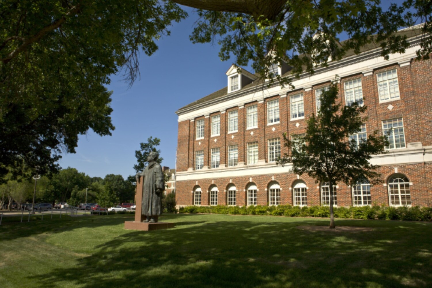 Building, Campus, Grass, Tree, Lawn, City, Monastery, College, Urban, Person