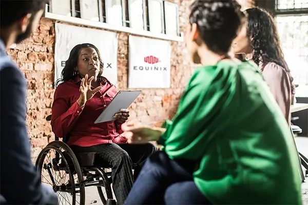 Adult, Female, Person, Woman, Conversation, Male, Man, Face, Head, Glove