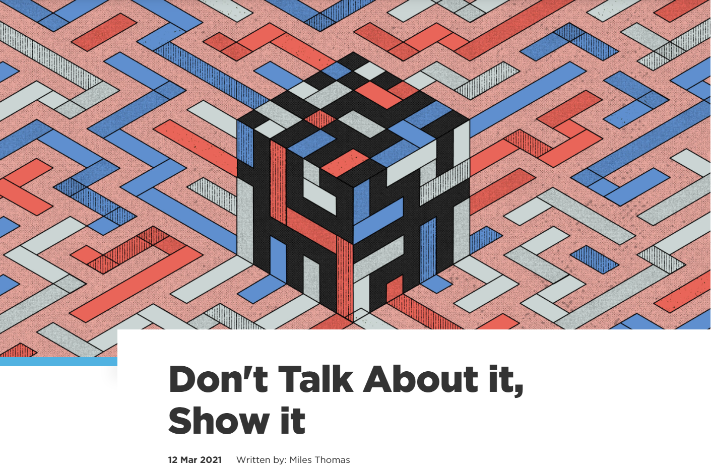 Don't Talk About it, Show it