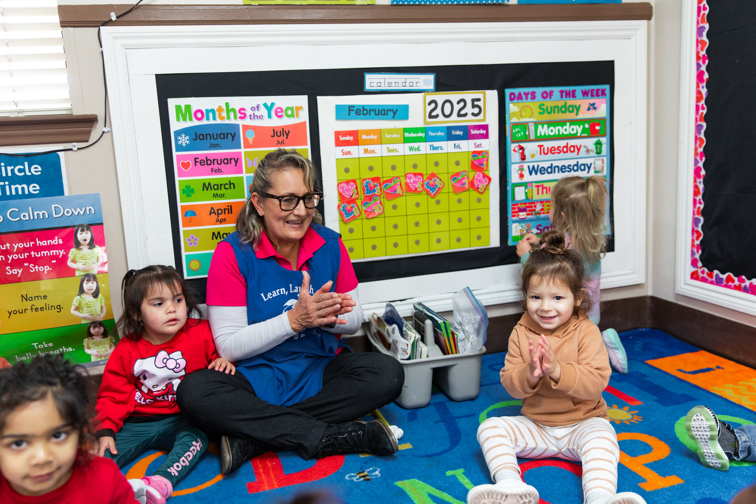 Adult, Female, Person, Woman, Glasses, Shoe, Child, Girl, Kindergarten, Box
