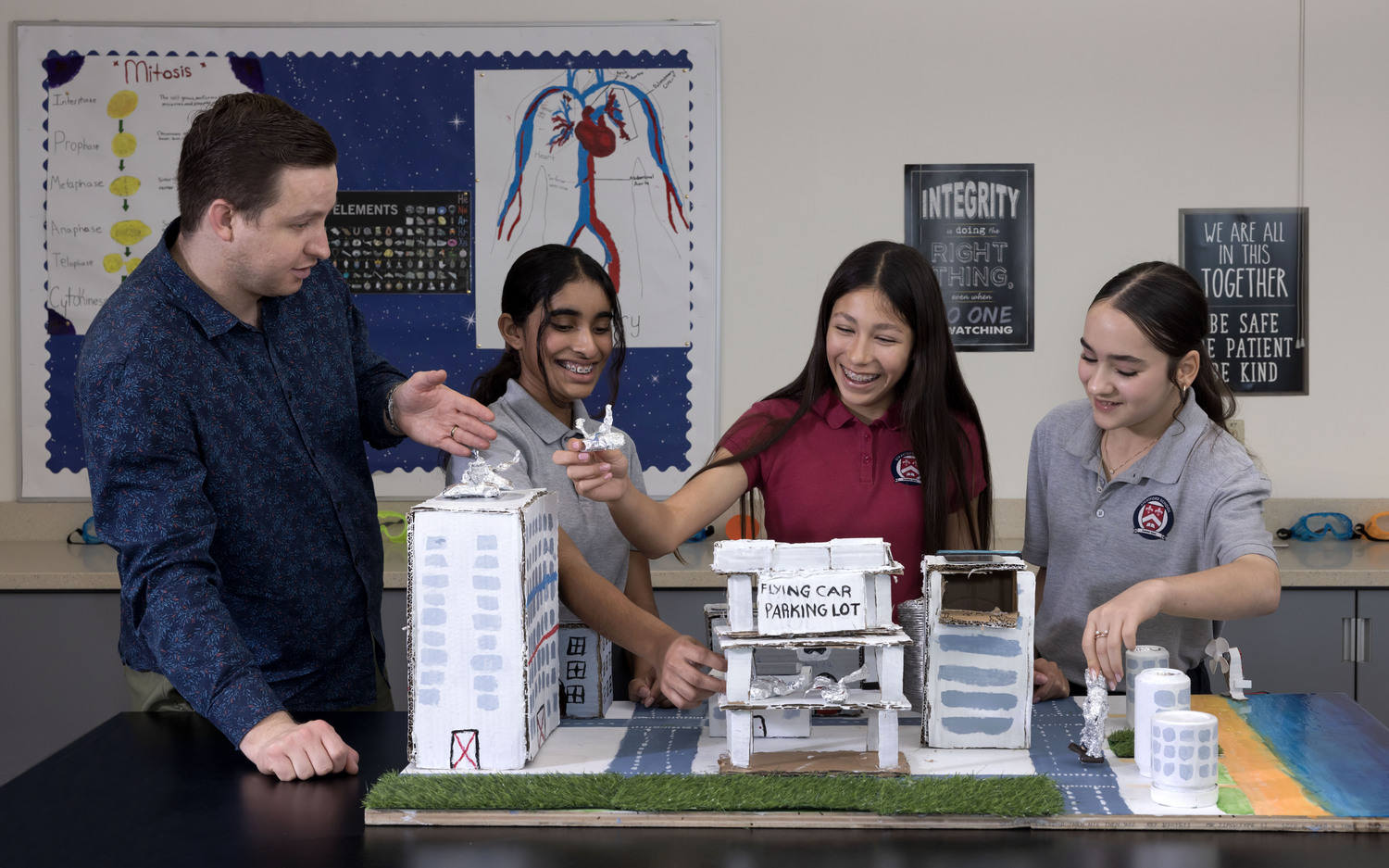 Adult, Female, Person, Woman, Male, Man, Ring, Necklace, School, Desk