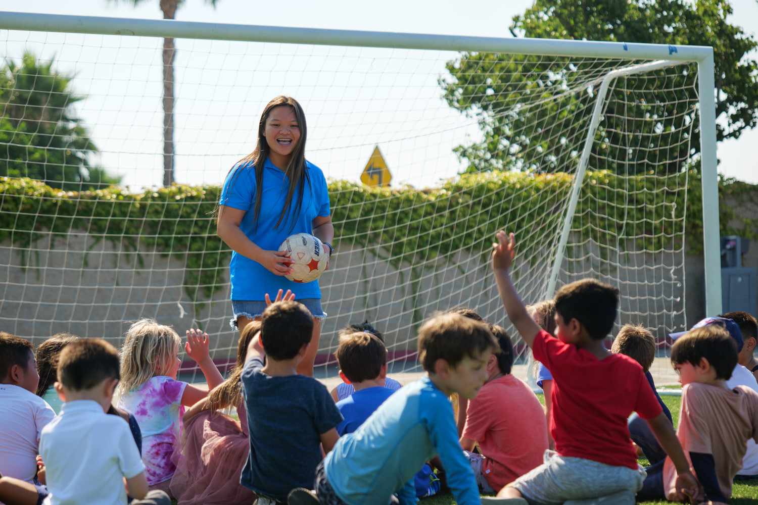 Sphere, Soccer Ball, People, Person, Shorts, Adult, Female, Woman, Boy, Child