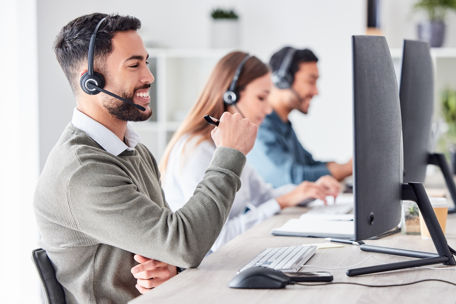 Headphones, Adult, Male, Man, Person, Computer Keyboard, Female, Woman, Head, Face
