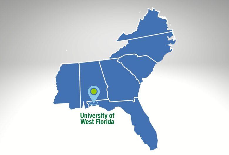 UWF location shown on map