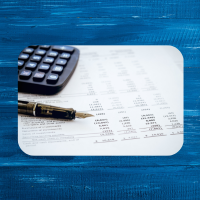 image of calculator and paper