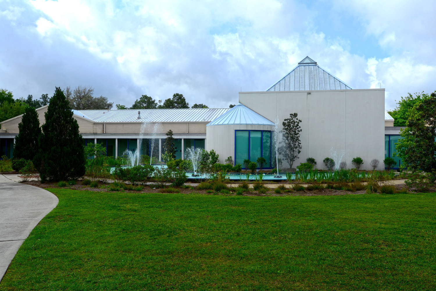 College of Arts, Social Sciences, and Humanities building on campus