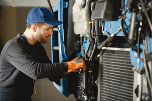 Picture of someone working on equipment