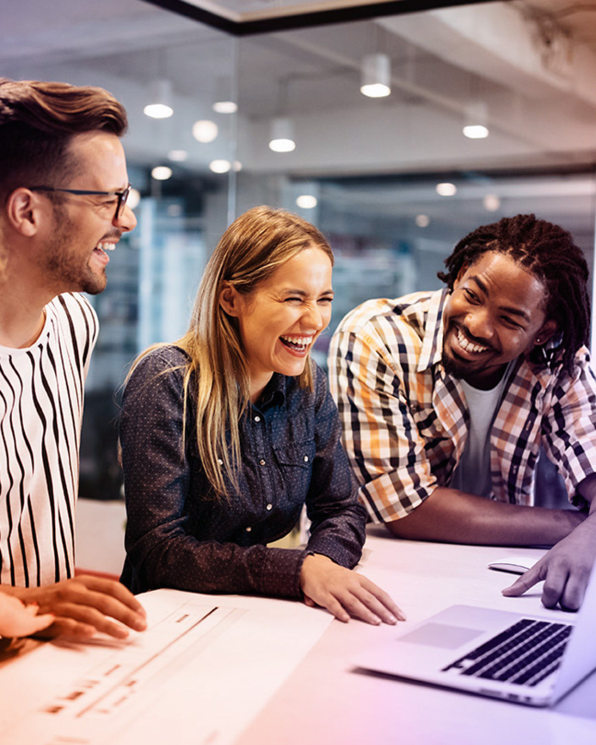 Head, Person, Face, Happy, Laughing, Adult, Male, Man, Laptop, Computer Keyboard
