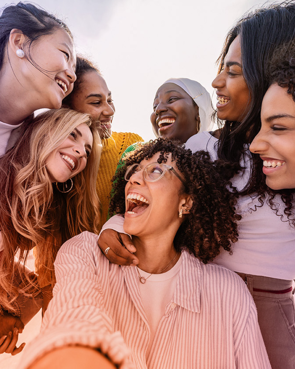 Face, Happy, Head, Laughing, Person, Adult, Female, Woman, Glasses, Smile
