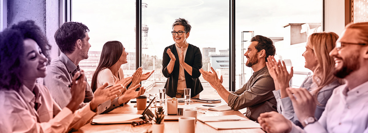 Applause, Person, Adult, Male, Man, Female, Woman, Face, Glasses, Suit