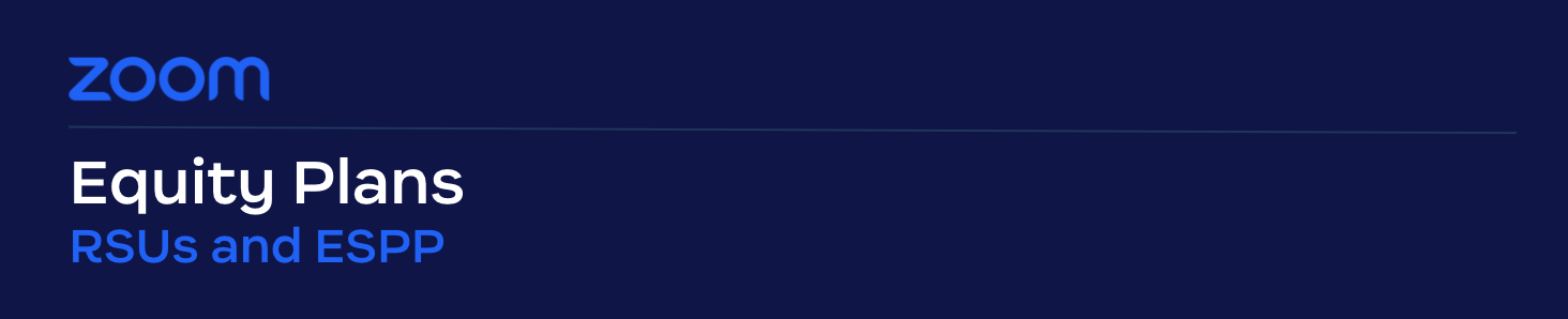 RSU/ESPP Page (TA Ops Usage)