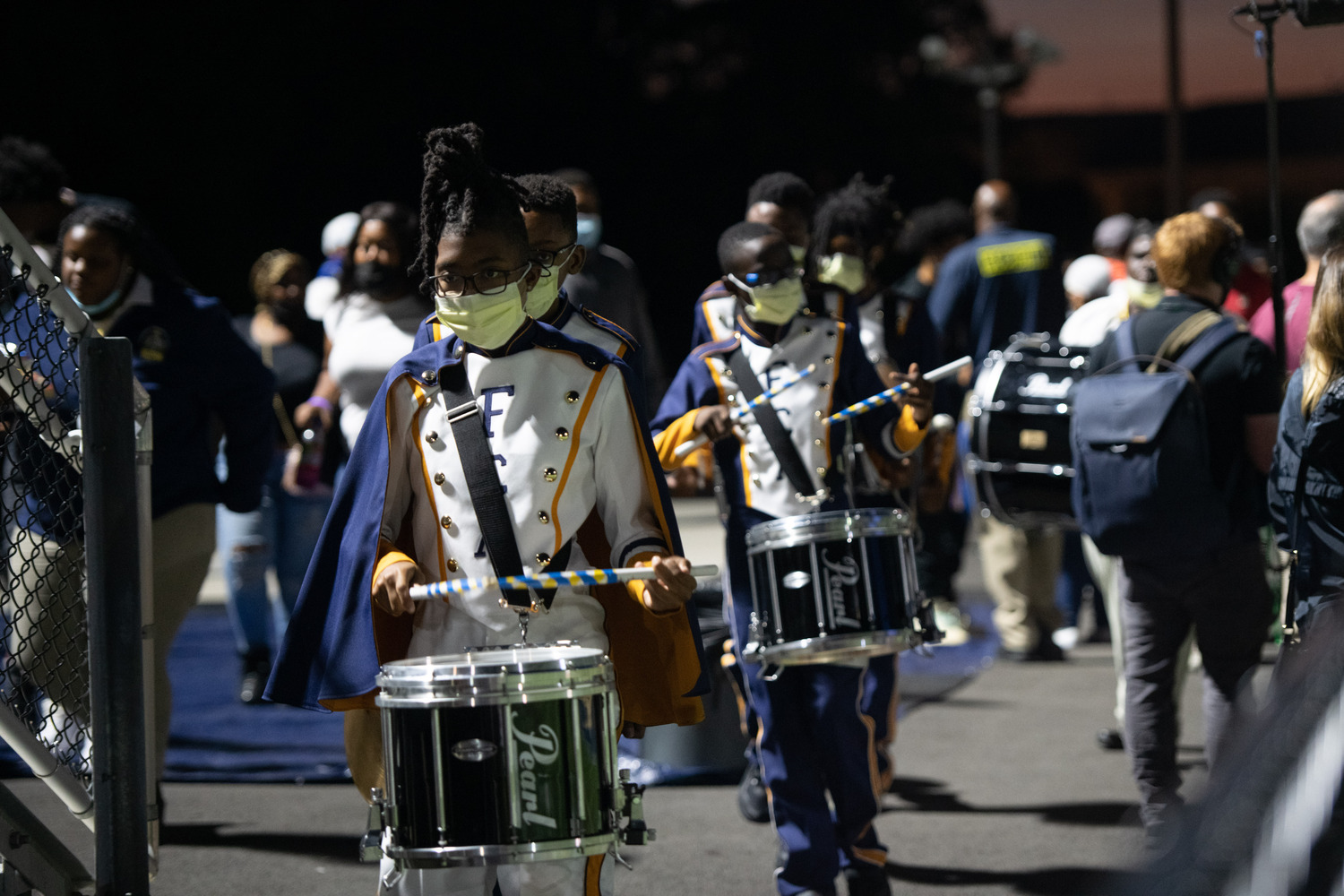 People, Person, Group Performance, Music Band, Backpack, Glasses, Adult, Male, Man, Woman