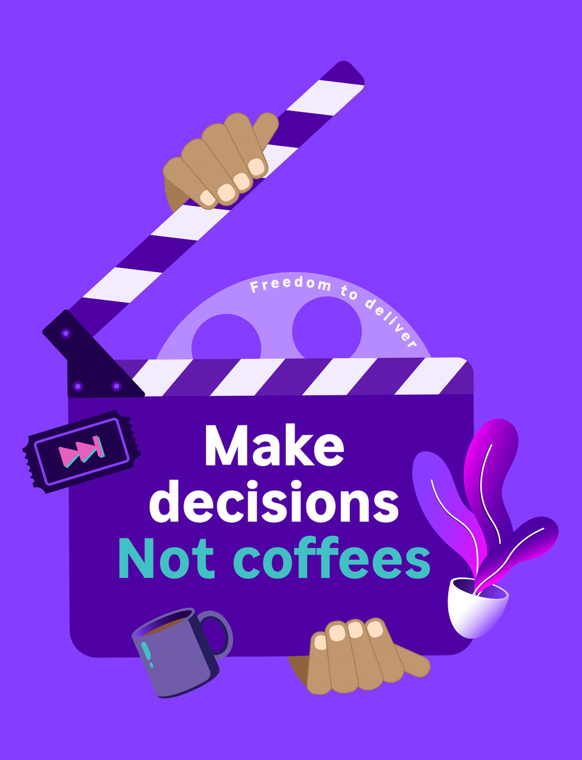 Purple, Advertisement, Poster, Body Part, Hand, Person, Clapperboard, Finger