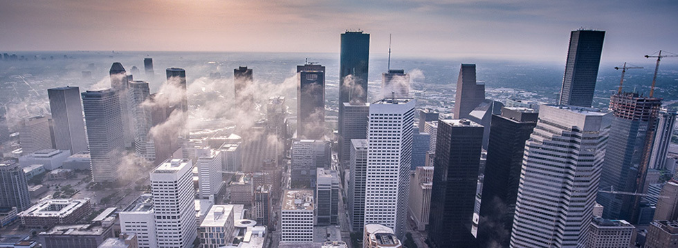 City, Downtown, Metropolis, Urban, Architecture, High Rise, Skyscraper, Building, Office Building, Nature, Outdoors, Fog, Smoke