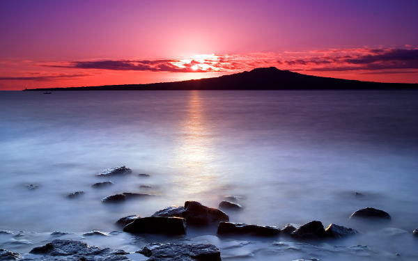 Dawn, Dusk, Sky, Sunrise, Sunset, Animal, Fish, Humpback, Sea Life, Whale, Fog, Mist, Outdoors, Nature, Sun, Flare, Scenery, Sunlight, Rock