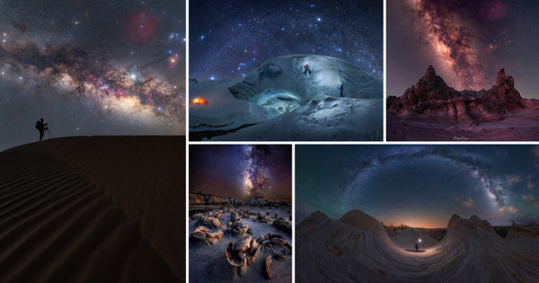 Outdoors, Nature, Mountain, Person, Volcano, Eruption, Astronomy, Outer Space, Art, Painting