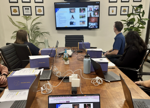Adult, Female, Person, Woman, Laptop, Monitor, Screen, Table, Text, Indoors