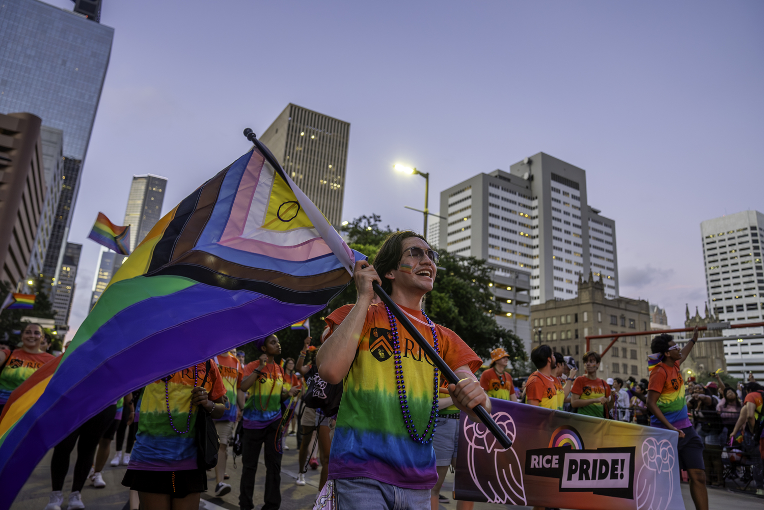 Parade, Person, Handbag, Shoe, Adult, Female, Woman, Glasses, Necklace, Pride Parade